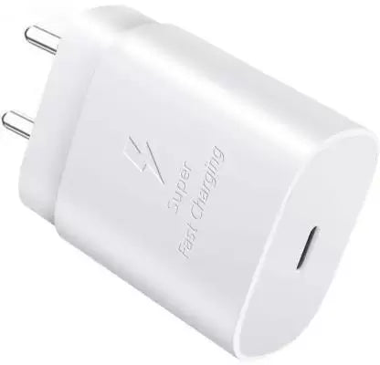 SAMSUNG Original 25W, Type C Power Adaptor compatible for all Samsung Devices (Super Fast Charge 3.0) (White) SAMSUNG Original 25W, Type C Power Adaptor compatible for all Samsung Devices (Super Fast Charge 3.0) (White)